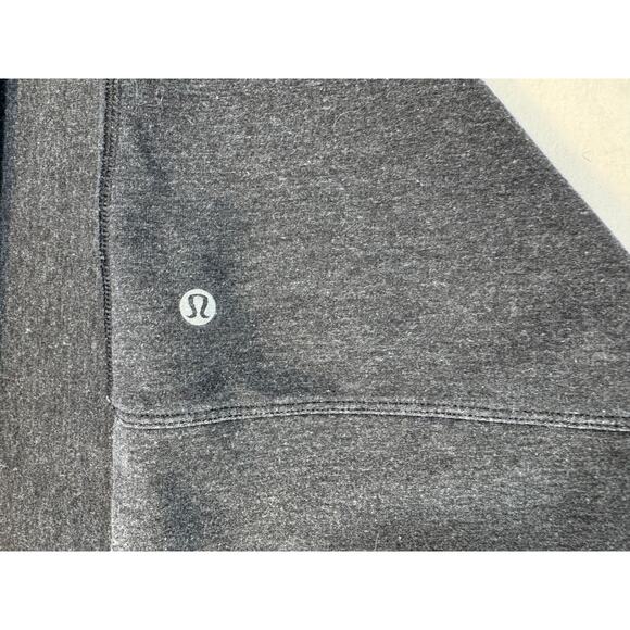 Lululemon Men's Gray Hoodie Reversible Active Pullover Shirt Large Black Teal - Picture 7 of 7